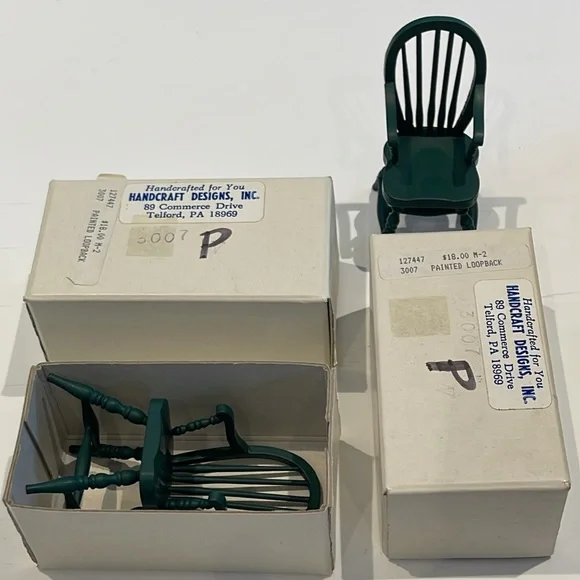 Vintage Miniature 2 Doll Chairs by Handcraft Designs, Inc. - Picture 3 of 3